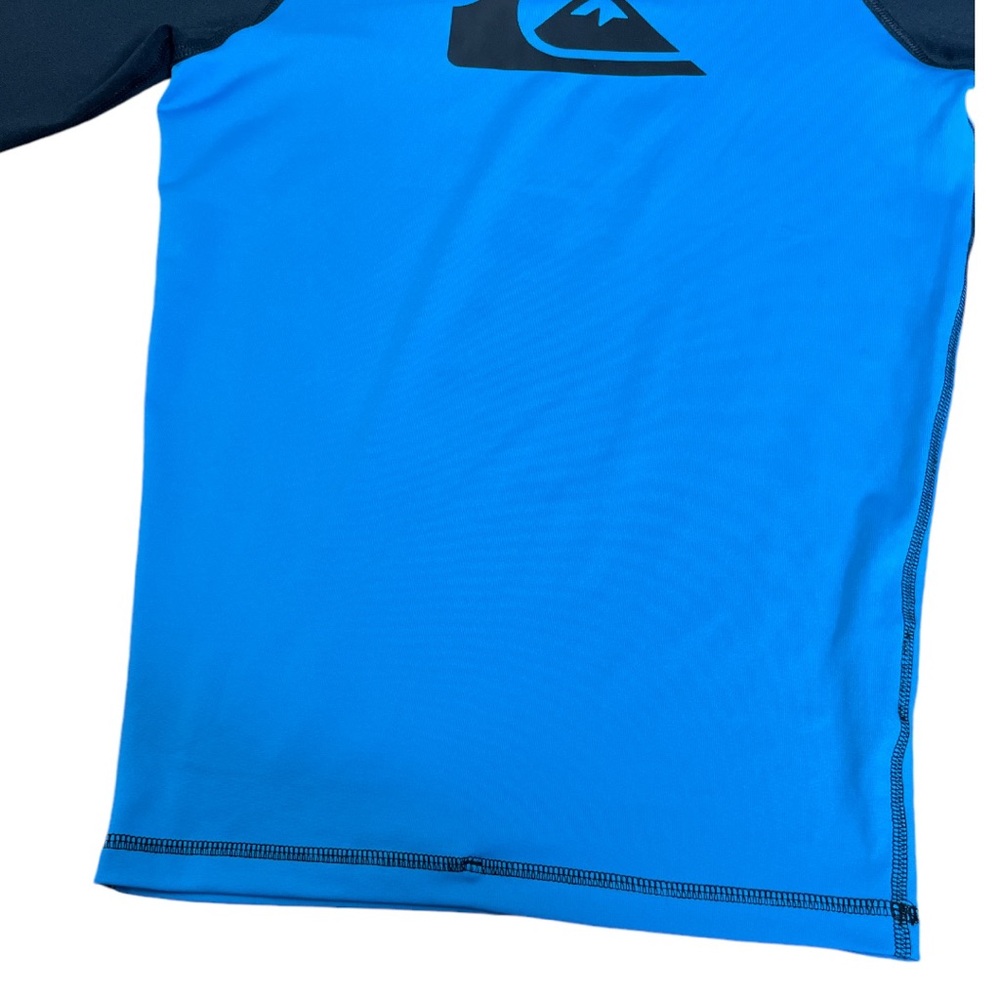 QUIKSILVER Gorpcore Athleisure All Time Rash Guard Cap Sleeves Blue Mens XS - Picture 7 of 13